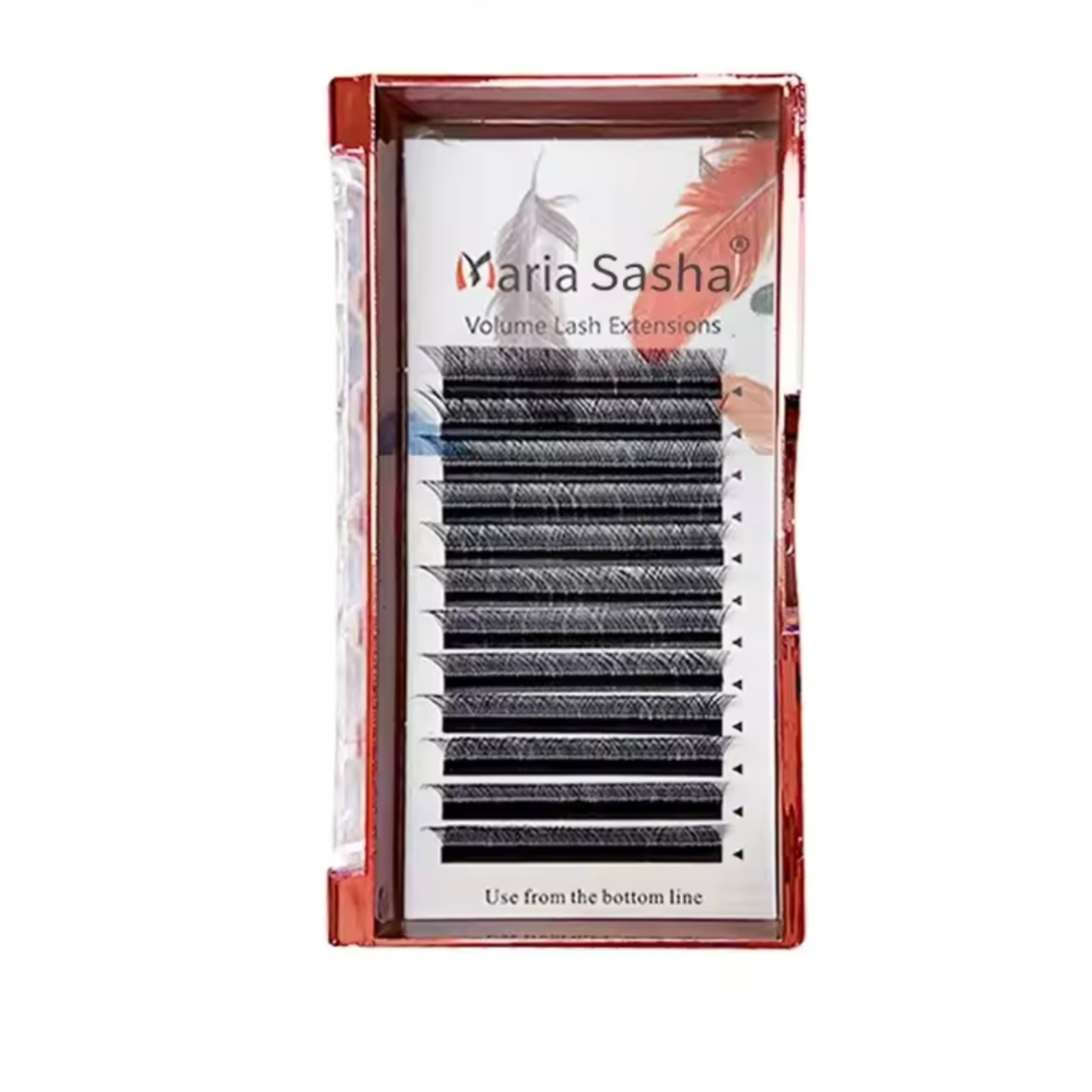 Pestañas María Sasha – Fibras Tecnológicas – 5D W – Marrón - Curva D (12 líneas)